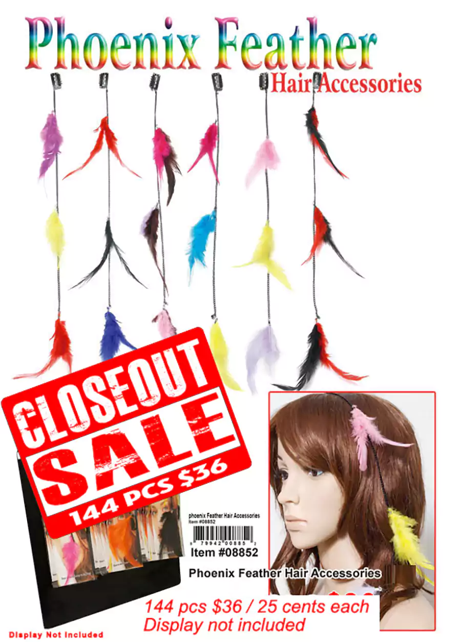 Clearance: Phoenix Feather Hair Accessories